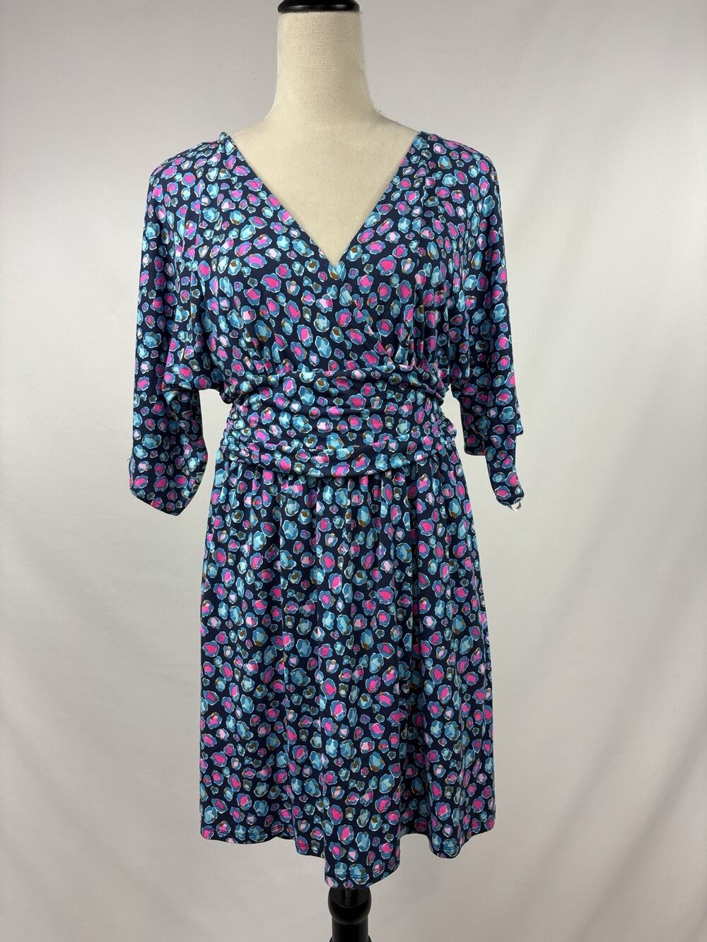 Lilly Pulitzer Parigi Romper Skort Blue Print Small Surplice Neckline